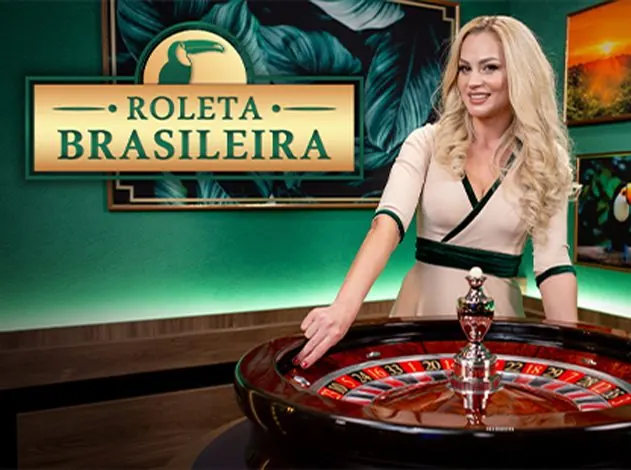 Roleta Brasileira — dealer ao vivo no estúdio verde tropical
